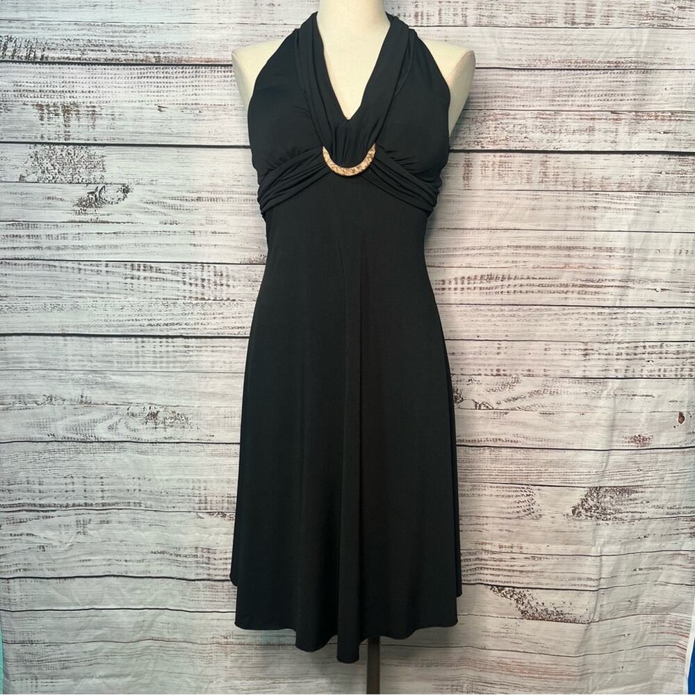 My Michelle  Y2K Black Halter Dress Large Cocktail‎ Party Dress LBD